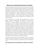 Efectos de la contaminación del agua en Colombia