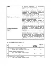 PROYECTO: CREACIÓN DE UN PROGRAMA VOLUNTARIADO DE ASESORAMIENTO Y CONSULTORIA EMPRESARIAL. Página 3