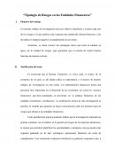 Tipología de riesgos en las entidades financieras