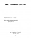 PLAN DE ENTRENAMIENTO DEPORTIVO