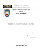 SAN FÉLIX – ESTADO BOLÍVAR INFORME DE LAS ACTIVIDADES DE PASANTÍAS