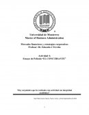 Ensayo de Película “EL CONCURSANTE”