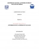 INFORME PRÁCTICA 3: DETERMINACIÓN DE LA DENSIDAD DE UN SÓLIDO