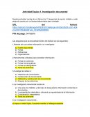 Actividad Equipo 1. Investigación documental
