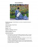 Camille Monet y un niño en el jardín del artista en Argenteuil