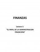 El papel de la administracion financiera