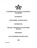 Algoritmo para el cálculo de áreas y volúmenes