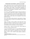 INTRODUCCIÓN A UNA ESTIMATIVA: ¿QUÉ SON LOS VALORES?