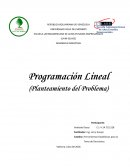 Programación Lineal (Planteamiento del Problema)