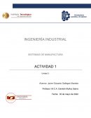 INGENIERÍA INDUSTRIAL SISTEMAS DE MANUFACTURA
