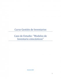 Caso de Estudio semana 5: ''Modelos de inventario estocásticos” - Ensayos -  George Riquelme
