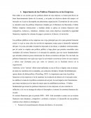 Importancia de las Políticas Financieras en las Empresas