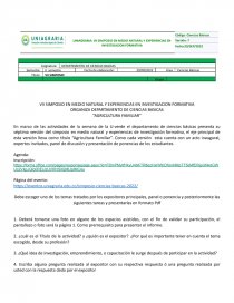 ORGANIZA DEPARTAMENTO DE CIENCIAS BASICAS “AGRICULTURA FAMILIAR”. Página 1