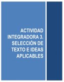 Actividad integradora 3. Selección de texto e ideas aplicables Título: Noche boca arriba