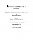 Historia y conceptos de la licenciatura en administración