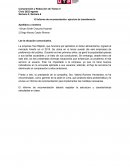 El informe de recomendación: ejercicio de transferencia