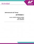 Administración del Tiempo , entorno personal y laboral