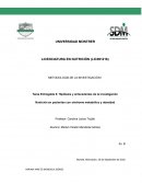 Nutrición en pacientes con síndrome metabólico y obesidad