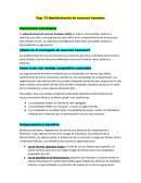 Cap. 13 Administración de recursos humanos
