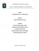 Ensayo de la interdisciplina y la complejidad (trabajo grupal)