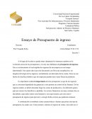 Presupuesto de Ingreso