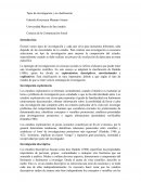 Tipos de investigación y su clasificación