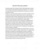 Resumen “Ética para amador”