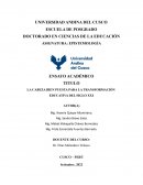 LA CABEZA BIEN PUESTA PARA LA TRANSFORMACIÓN EDUCATIVA DEL SIGLO XXI