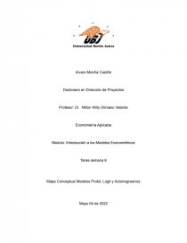 Mapa Conceptual Modelos Probit, Logit y Autorregresivos. Página 1