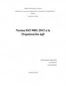 Norma ISO 9001-2015 a la Organización ágil
