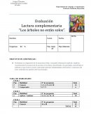 Evaluación los árboles no están solos