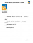 Actividad 4: Utilidades proyectadas antes y después de impuestos