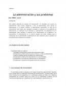La administración y sus problemas