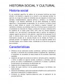 Historia social y cultural