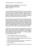 DIAGNOSTICO DE LA NIÑA AMIREZ PABLO ALEXA MATILDE