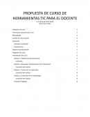 PROPUESTA DE CURSO DE HERRAMIENTAS TIC PARA EL DOCENTE