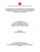 DIAGNOSTICOS DE LAS CONDICIONES DE TRABAJO BASADO EN LOS TRASTORNOS NUTRICIONALES EN LOS TRABAJADORES DE TRANSPORTE PUBLICO (SITSA)