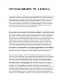 OBESIDAD INFANTIL EN LA FAMILIA
