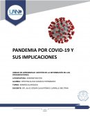 Pandemia y su implicaciones