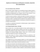 Aportes en la historia que contribuyeron al estudio y desarrollo de la comunicación