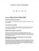 Cadena de abastecimiento EMPRESA: Vélez (Cueros Vélez SAS)