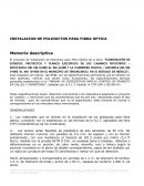 INSTALACION DE POLIDUCTOS PARA FIBRA OPTICA