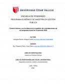Control interno y su incidencia en la gestión de contrataciones de un programa social en el periodo 2020
