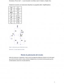 Estudio de circuitos con transistores bipolares. Página 1
