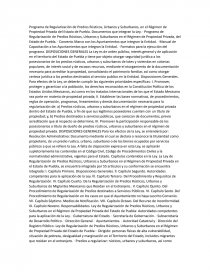 Programa de regularización de predios en puebla. Página 1