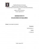 ECUACIONES DE EQULIBRIO