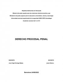 DERECHO PROCESAL PENAL . Importancia como instrumento de investigación penal. Página 1