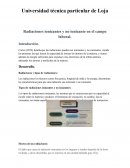 Radiaciones ionizantes y no ionizante en el campo laboral