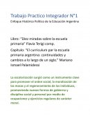 El curriculum par la escuela primaria argentina: continuidades y cambios a lo largo de un siglo.” Mariano Ismael Palamidessi