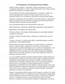 Presupuesto y finanzas del sector publico